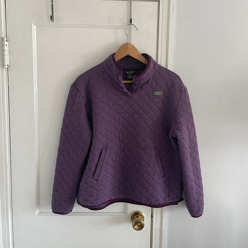 Eddie bauer purple quilted pullover